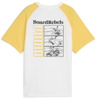 Tricou pentru copii Puma Mid90S Graphic Tee Ii B Puma White/Sunny Yellow, s.164 imaginea #2 — magazin online Desire.md