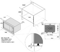 Cuptor cu microunde incorporabil Fabiano FBMR 47 Ivory imaginea #2 — magazin online Desire.md