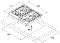 Plită incorporabilă cu gaz Fabiano FHG 1044 VGHT2 White Glass imaginea #3 — magazin online Desire.md