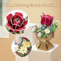 Puzzle 3D-constructor CubicFun Flower bouquet Rose (W3301h) imaginea #4 — magazin online Desire.md