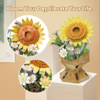 Puzzle 3D-constructor CubicFun Flower Bouquet Sunflower (W3303h) imaginea #4 — magazin online Desire.md