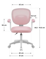 Детское кресло Mark Adler Junior 3.0 Pink фото №4 — интернет-магазин Desire.md