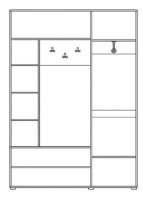 Прихожая Yasen Angelique Rockford Hickory Light/Wenge Louisiana фото №2 — интернет-магазин Desire.md