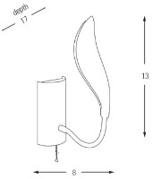 Candelabru de perete Ozcan 4060-APL imaginea #2 — magazin online Desire.md