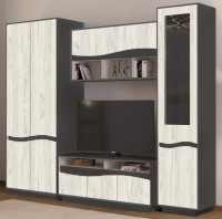 Навесная полка Yasen Женева Графит Серый/Дуб Крафт Белый фото №2 — интернет-магазин Desire.md