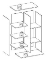 Comodă Fadome Davos D15 Dark Walnut/Glossy Grey imaginea #4 — magazin online Desire.md
