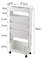 Этажерка 4Life Keeping 37.5x15x78cm White фото №2 — интернет-магазин Desire.md