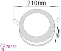 Lampă încorporabilă Horoz Paula 24 (0160920024010) imaginea #3 — magazin online Desire.md