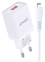 Зарядное устройство Jokade Kaer USB to Lightning White (JOKWCCLI3AKAWH) фото №1 — интернет-магазин Desire.md