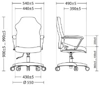 Scaun gaming Новый стиль FIXY GTP PL51 P-AB-4/ECO-90 Black/Red imaginea #2 — magazin online Desire.md