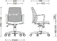 Scaun de birou Новый стиль WEBSTAR GTP WHITE TILT CHR61 С-73/OH -14 Grey imaginea #5 — magazin online Desire.md