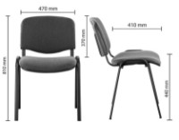 Scaun de birou AMF ISO Black Leatherette imaginea #4 — magazin online Desire.md