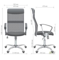 Офисное кресло AMF Ultra Chrome A-01 Black/Red фото №4 — интернет-магазин Desire.md