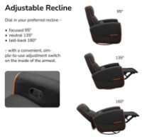 Геймерское кресло Cougar Fidom Black/Orange with Footrest фото №8 — интернет-магазин Desire.md
