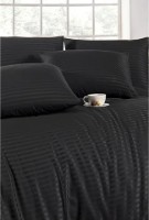 Lenjerie de pat Newhome Stripe Satin Black (53380.8) imaginea #2 — magazin online Desire.md