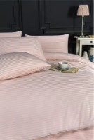 Lenjerie de pat Newhome Stripe Satin Pink (53380.6) imaginea #2 — magazin online Desire.md