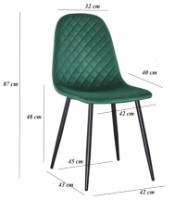 Стул Beterr DC-5010  Dark Green фото №4 — интернет-магазин Desire.md