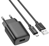 Зарядное устройство Hoco C134A Solid Micro Black фото №1 — интернет-магазин Desire.md