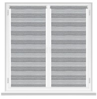 Рулонные шторы Msrolls Day Night Grizzle 014/40 Black 0.75x1.70m фото №2 — интернет-магазин Desire.md