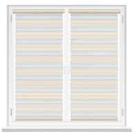 Рулонные шторы Msrolls Day Night Grizzle 014/5 Beige 0.85x1.70m