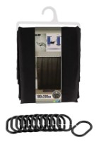 Занавеска для ванной Tendance Black 180x200cm (55693)