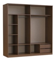 Dulap cu uşi glisante Dogtas Nova 3200389799 Walnut/Cappuccino imaginea #2 — magazin online Desire.md