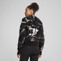 Женская толстовка Puma Hoops X Lafrance Written In Chrome Crop Hoodie Puma Black/White Aop, s.M фото №3 — интернет-магазин Desire.md