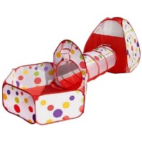 Tunel de joacă pentru copii New World Red (KL9995)
