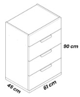 Comodă Akyol Adessa (084449) imaginea #3 — magazin online Desire.md