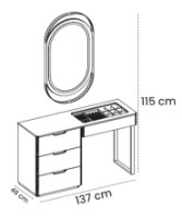 Măsuţă de toaletă Akyol Bagdat Mirror (084453) imaginea #4 — magazin online Desire.md