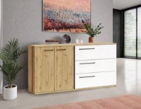 Комод Fadome Molto 13 Oak Artisan/Black/White Gloss фото №5 — интернет-магазин Desire.md