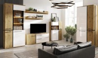 Комод Fadome Molto 13 Oak Artisan/Black/White Gloss фото №3 — интернет-магазин Desire.md