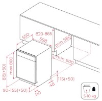 Maşină de spălat vase încorporabilă Teka DFI 46650 imaginea #4 — magazin online Desire.md