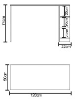 Письменный стол Remaks Ram White/Oak фото №3 — интернет-магазин Desire.md