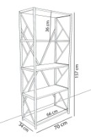 Etajeră Remaks 5 Shelf Metal Walnut imaginea #2 — magazin online Desire.md