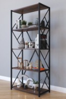Etajeră Remaks 5 Shelf Metal Walnut imaginea #4 — magazin online Desire.md