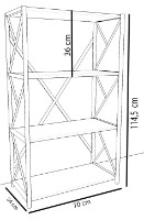 Стеллаж Remaks 4 Shelf Metal Oak фото №4 — интернет-магазин Desire.md