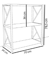 Etajeră Remaks 3 Shelf Metal Walnut imaginea #4 — magazin online Desire.md
