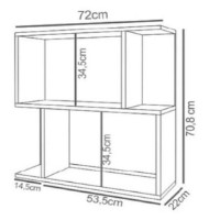 Etajeră Remaks Asimetrik 2 White imaginea #3 — magazin online Desire.md