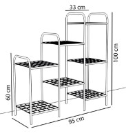 Подставка для цветов Remaks 7 Shelf Flower Pot Siyah фото №4 — интернет-магазин Desire.md