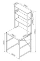 Стеллаж для стиральной и сушильной машины Remaks Iboda 3 Anthracite фото №3 — интернет-магазин Desire.md