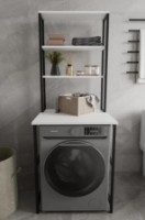 Стеллаж для стиральной и сушильной машины Remaks Iboda 3 White фото №2 — интернет-магазин Desire.md