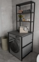 Стеллаж для стиральной и сушильной машины Remaks Iboda 3 Anthracite фото №1 — интернет-магазин Desire.md