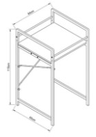 Poliţa pentru masina de spalat si uscator Remaks Sundra White imaginea #3 — magazin online Desire.md