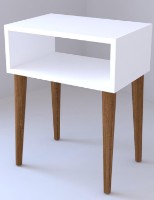 Прикроватная тумба Remaks Retro Nightstand White фото №3 — интернет-магазин Desire.md
