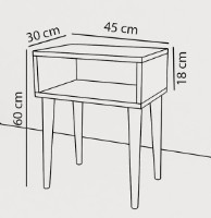 Прикроватная тумба Remaks Retro Nightstand White фото №4 — интернет-магазин Desire.md