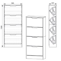 Обувница Компанит ТО-24 Дуб Cонома фото №2 — интернет-магазин Desire.md