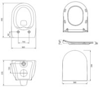 Vas WC Cersanit Luna Rimless Slim (121736) imaginea #4 — magazin online Desire.md