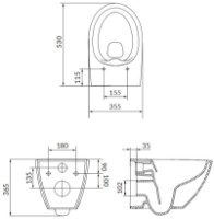 Vas WC Cersanit Moduo Plus Rimless Slim (122088) imaginea #3 — magazin online Desire.md