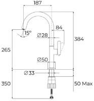 Baterie bucătărie Teka Oval 915 Black imaginea #2 — magazin online Desire.md